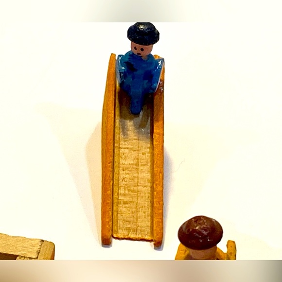 Miniature Wooden Playground with Children Made in Germany - Picture 10 of 12